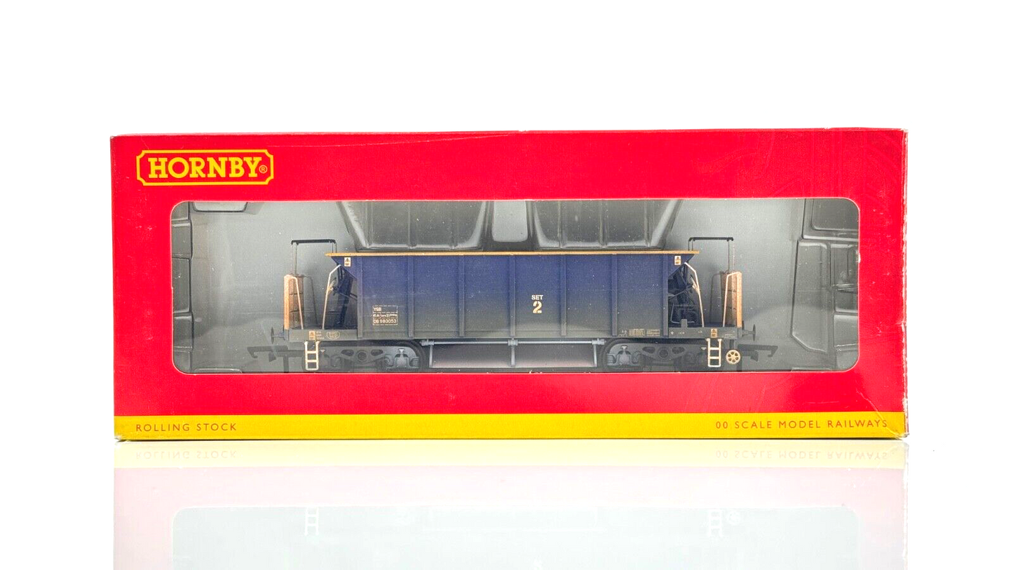 HORNBY 00 GAUGE - R6287B - TRANSRAIL BLUE YGB SEACOW HOPPER WEATHERED - BOXED