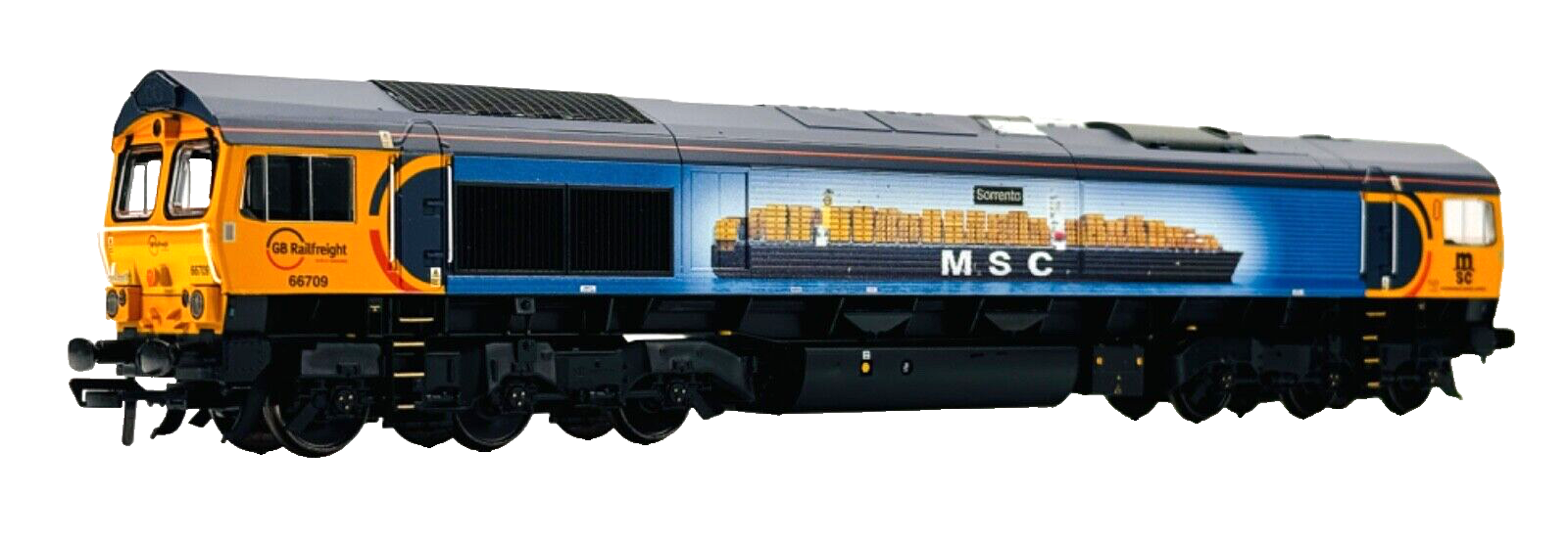 BACHMANN 00 GAUGE - 32-727W - CLASS 66 DIESEL 66709 GBRF MSC 'SORRENTO' KERNOW