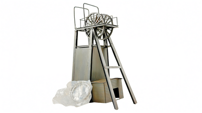 BACHMANN OO GAUGE SCENECRAFT - 44-025 - HAMPTON HEATH COLLIERY PIT HEAD LIFT