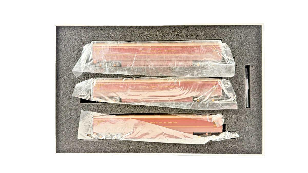 HELJAN OO GAUGE - 9622 - EASTERN REGION CAR TRANSPORTER PACK 2 BR MAROON (W)