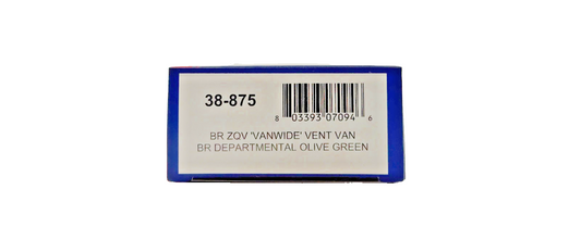 BACHMANN OO GAUGE - 38-875 - BR ZQV VANWIDE VENT VAN BR DEPARTMENTAL OLIVE GREEN