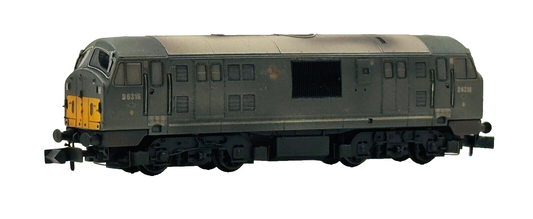 DAPOL N GAUGE - 2D-012-009 - CLASS 22 DIESEL BR GREEN SYP D6316 WEATHERED BOXED
