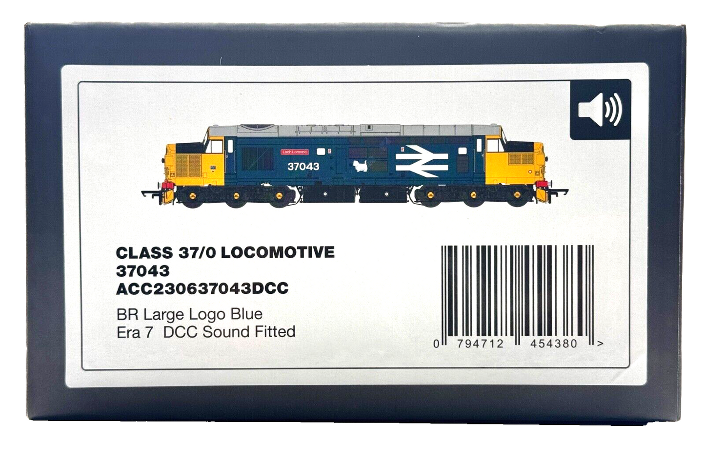 ACCURASCALE 00 GAUGE - ACC2306 - CLASS 37043 LARGE LOGO LOCH LOMOND DCC SOUND