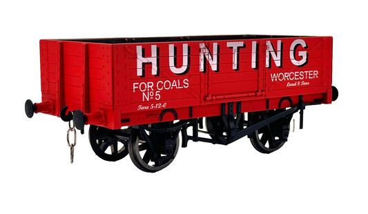 DAPOL O GAUGE - 7F-051-040 - 5 PLANK OPEN WAGON HUNTING WORCESTER NO.5 - BOXED