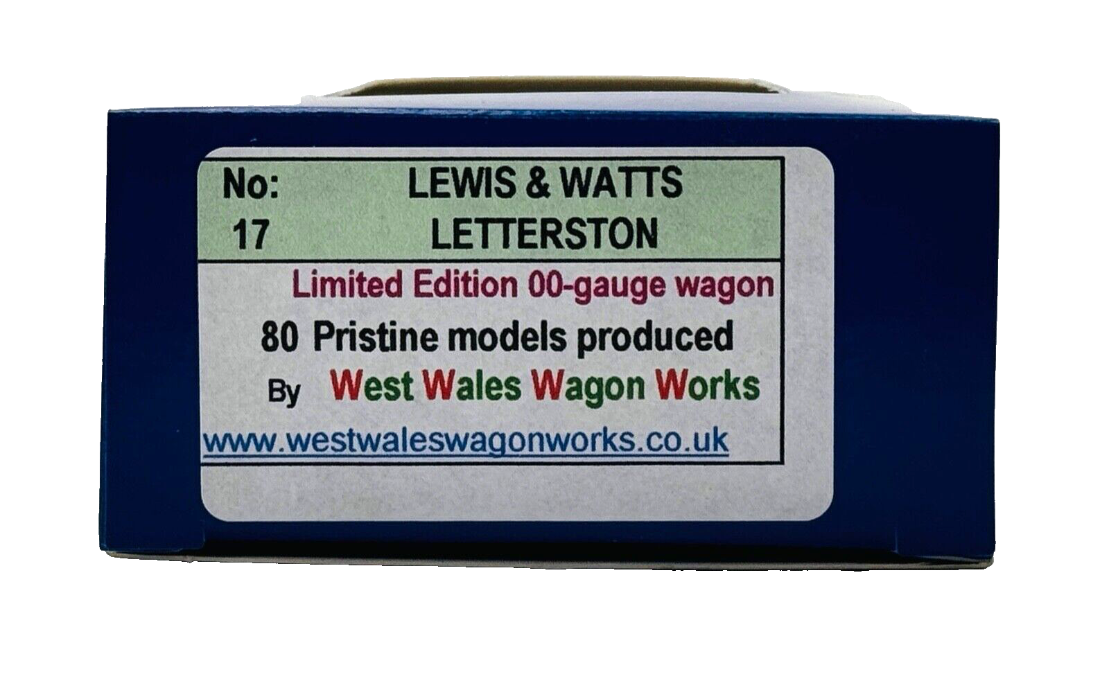 DAPOL 00 GAUGE - LEWIS & WATTS LETTERSTON WAGON NO.3 (LIMITED EDITION)