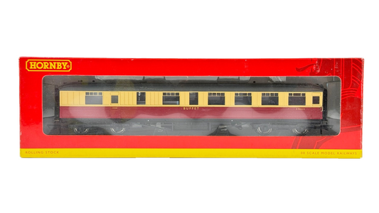 HORNBY 00 GAUGE - R4181 - BR CRIMSON CREAM 61FT 6IN BUFFET CAR COACH E9133E