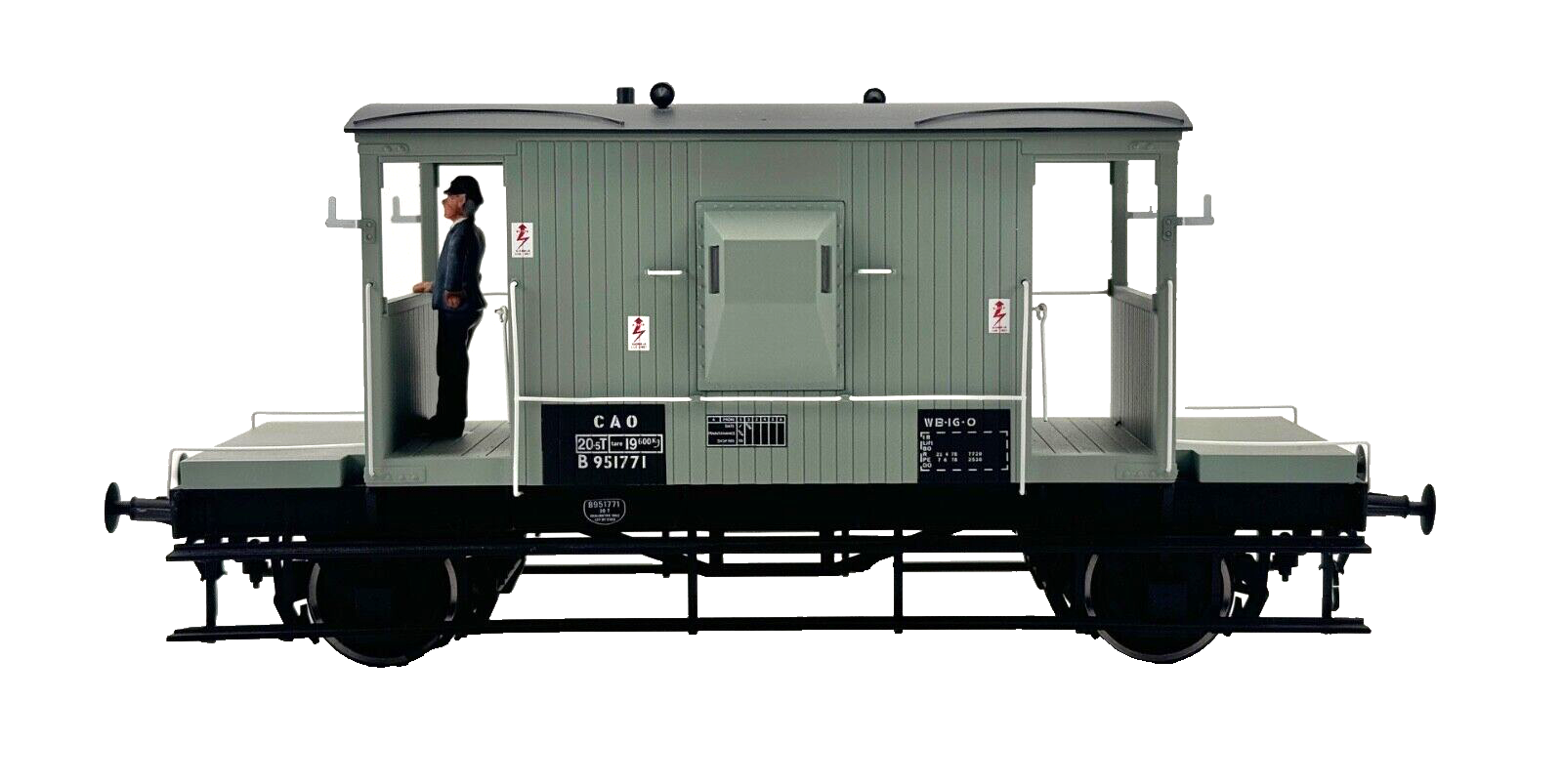 DAPOL O GAUGE - 7F-200-001 - BR 20T BRAKE VAN GREY B951771 CAO W/GUARD - BOXED