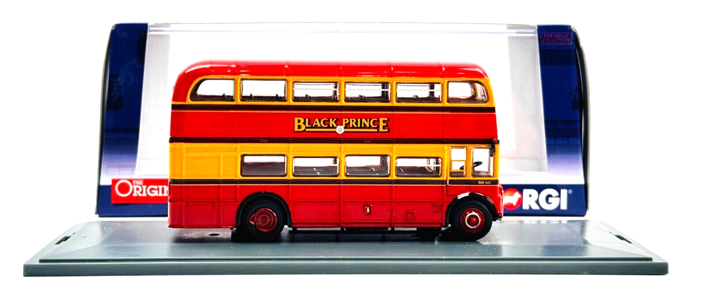 CORGI OOC 1/76 SCALE - OM46308B - ROUTEMASTER 'BLACK PRINCE' 63B ROYAL ARMOURIES