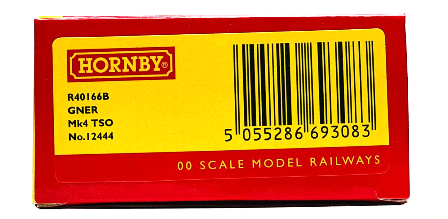 HORNBY 00 GAUGE - R40166B - GNER MK4 TSO TRAILER STANDARD COACH 'NO.12444' BOXED