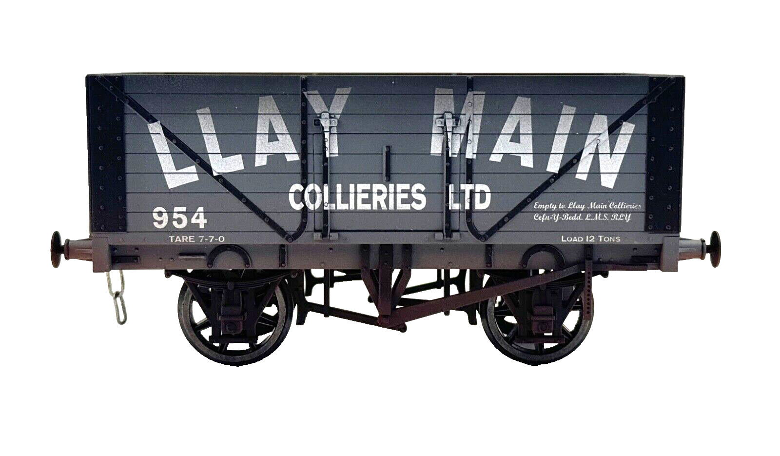 DAPOL O GAUGE - 7F-080-020W - 8 PLANK OPEN WAGON LLAY MAIN COLLIERIES - BOXED