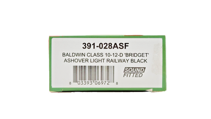 BACHMANN OO9 SCALE - 391-028ASF - BALDWIN CLASS ASHOVER BLACK BRIDGET DCC SOUND