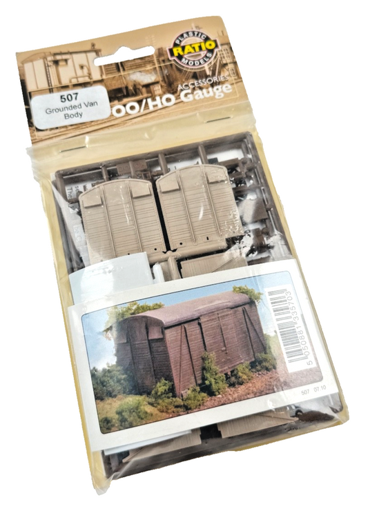 RATIO OO/HO GAUGE ACCESSORIES - 507 - GROUNDED VENT VAN BODY KIT - SEALED