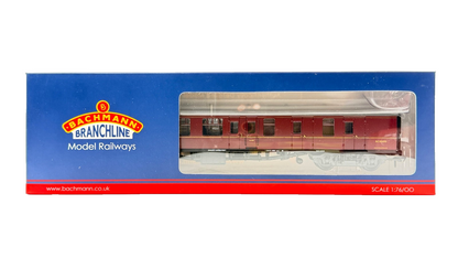 BACHMANN OO GAUGE - 39-084PF - BR MK1 BSK BRAKE SECOND MAROON PASSENGERS FITTED