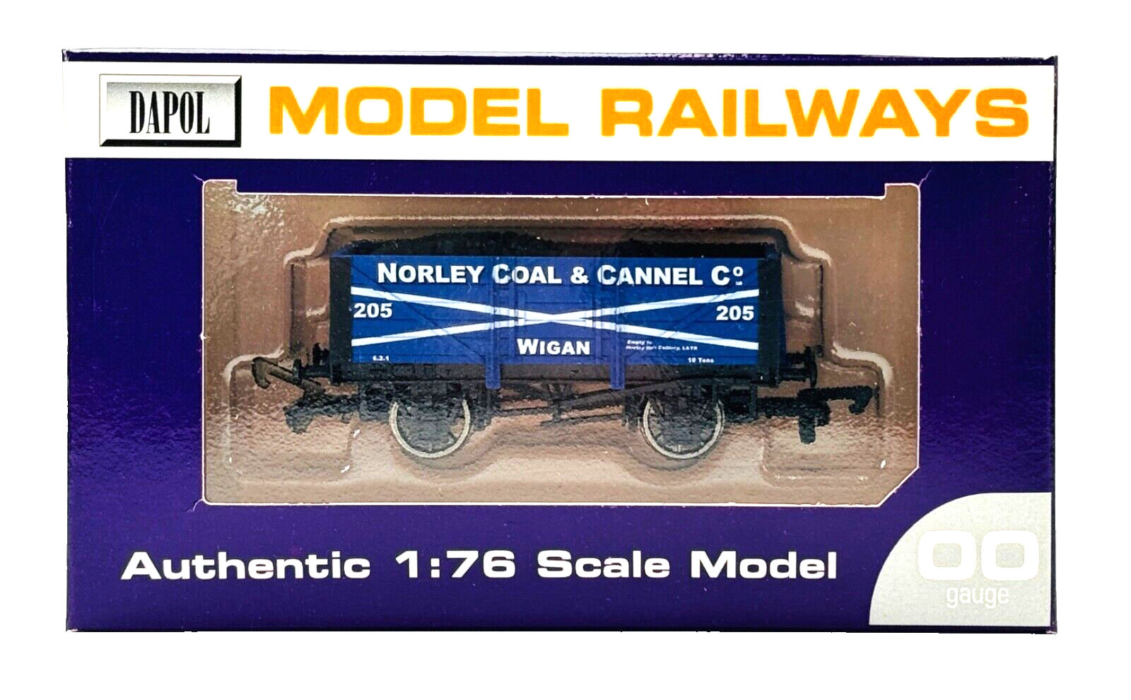 DAPOL 00 GAUGE - NORLEY COAL & CANNEL CO WIGAN WAGON NO.205 (LIMITED EDITION)