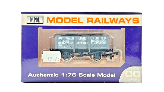 DAPOL 00 GAUGE - PORTHYWAEN LIME ROADSTONE CHIPPINGS WAGON 3 (LIMITED EDITION)