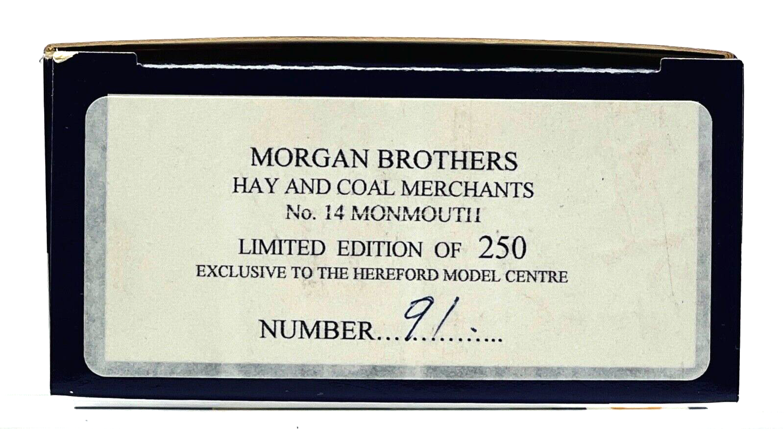 DAPOL 00 GAUGE - 'MORGAN BROS HAY & COAL MERCHANTS NO.14' (LIMITED EDITION)