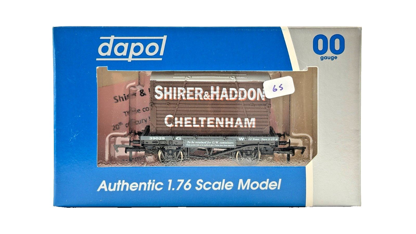 DAPOL 00 GAUGE - SHIRER & HADDON CHELTENHAM GW CONFLAT 39029 (LIMITED EDITION)