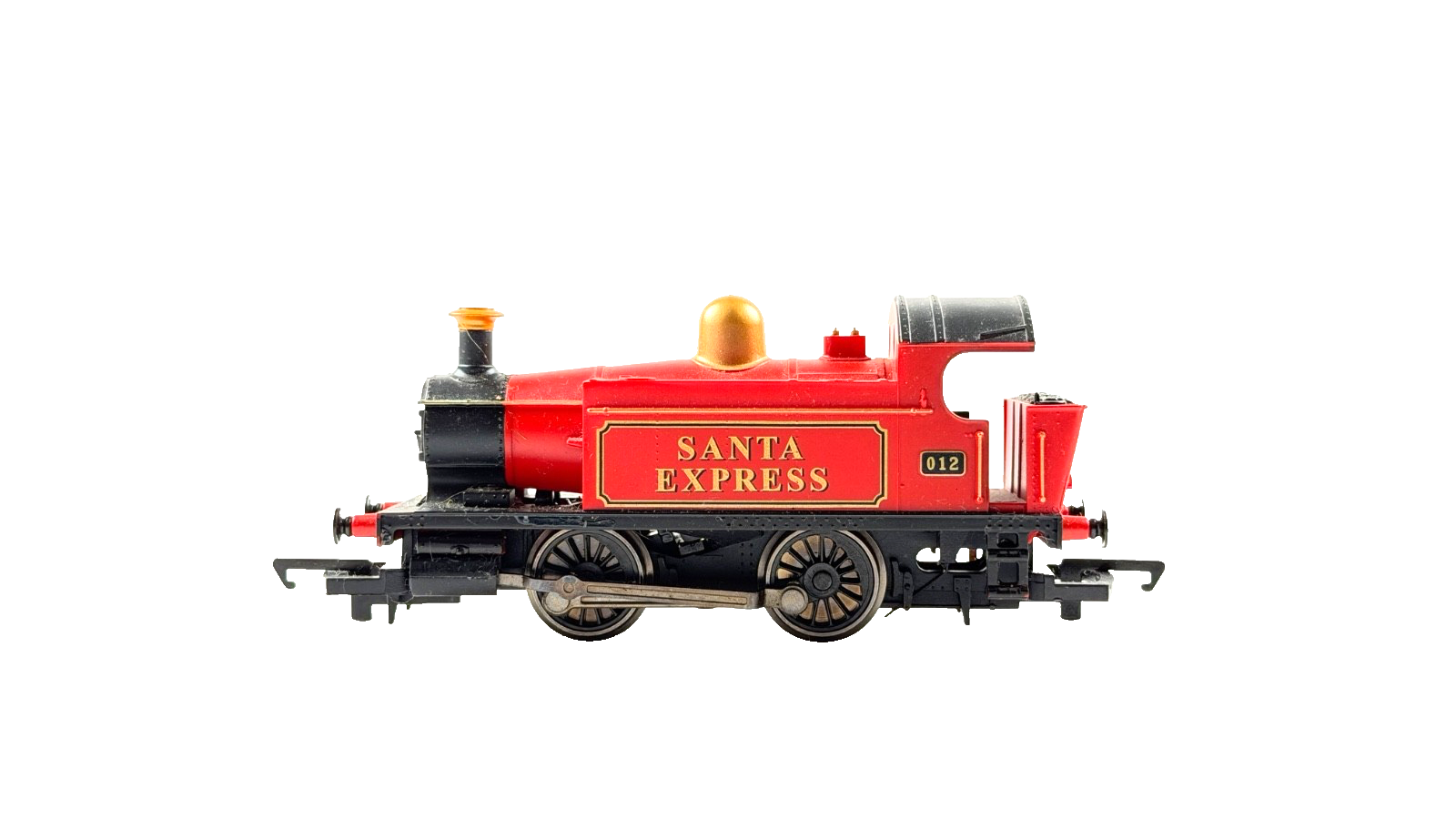 HORNBY OO GAUGE SANTA EXPRESS LOCOMOTIVE WITH NORTH POLE & SANTA'S SLEIGH WAGONS
