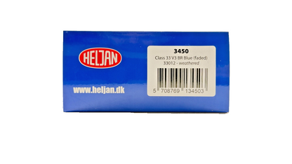 HELJAN OO GAUGE - 3450 - CLASS 33 DIESEL 33012 BR BLUE (FADED) WEATHERED