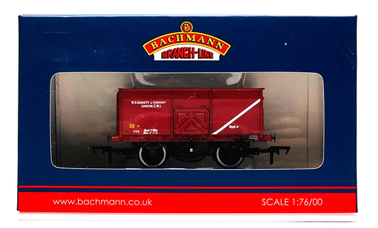 BACHMANN 00 GAUGE - 37-429 - 16 TON SLOPE SIDED MINERAL WAGON W.D. BARNETT & CO