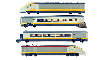 HORNBY OO GAUGE - CLASS 373 EUROSTAR FOUR CAR EMU SET UNBOXED