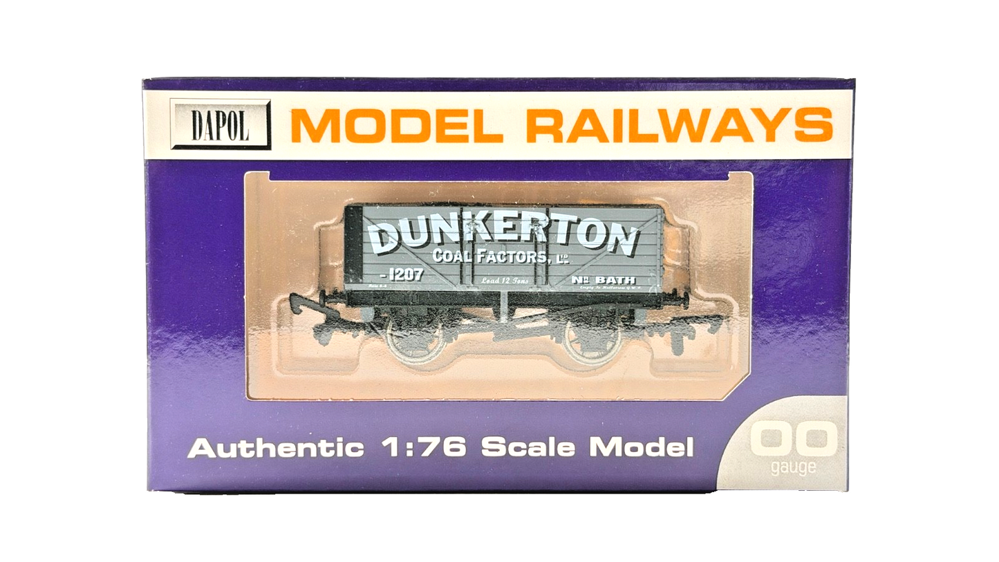 DAPOL 00 GAUGE - DUNKERTON COAL FACTORS BATH PLANK WAGON 1207 (LIMITED EDITION)