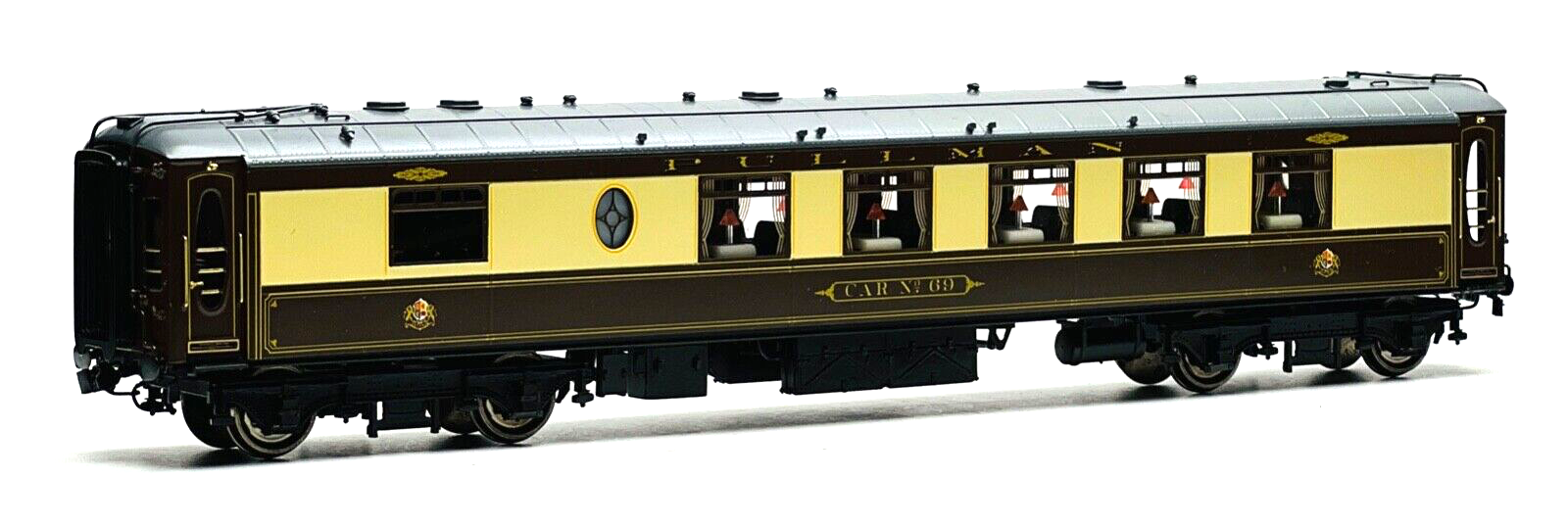 GOLDEN AGE MODELS 00 GAUGE - 1-C GREY 'CAR NO.69' WHEEL BRASS PULLMAN COACH