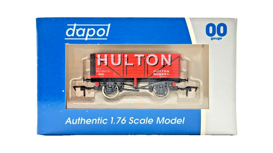 DAPOL 00 GAUGE - HULTON QUARRY CRONTON COLLIERY WAGON 542 (LIMITED EDITION)