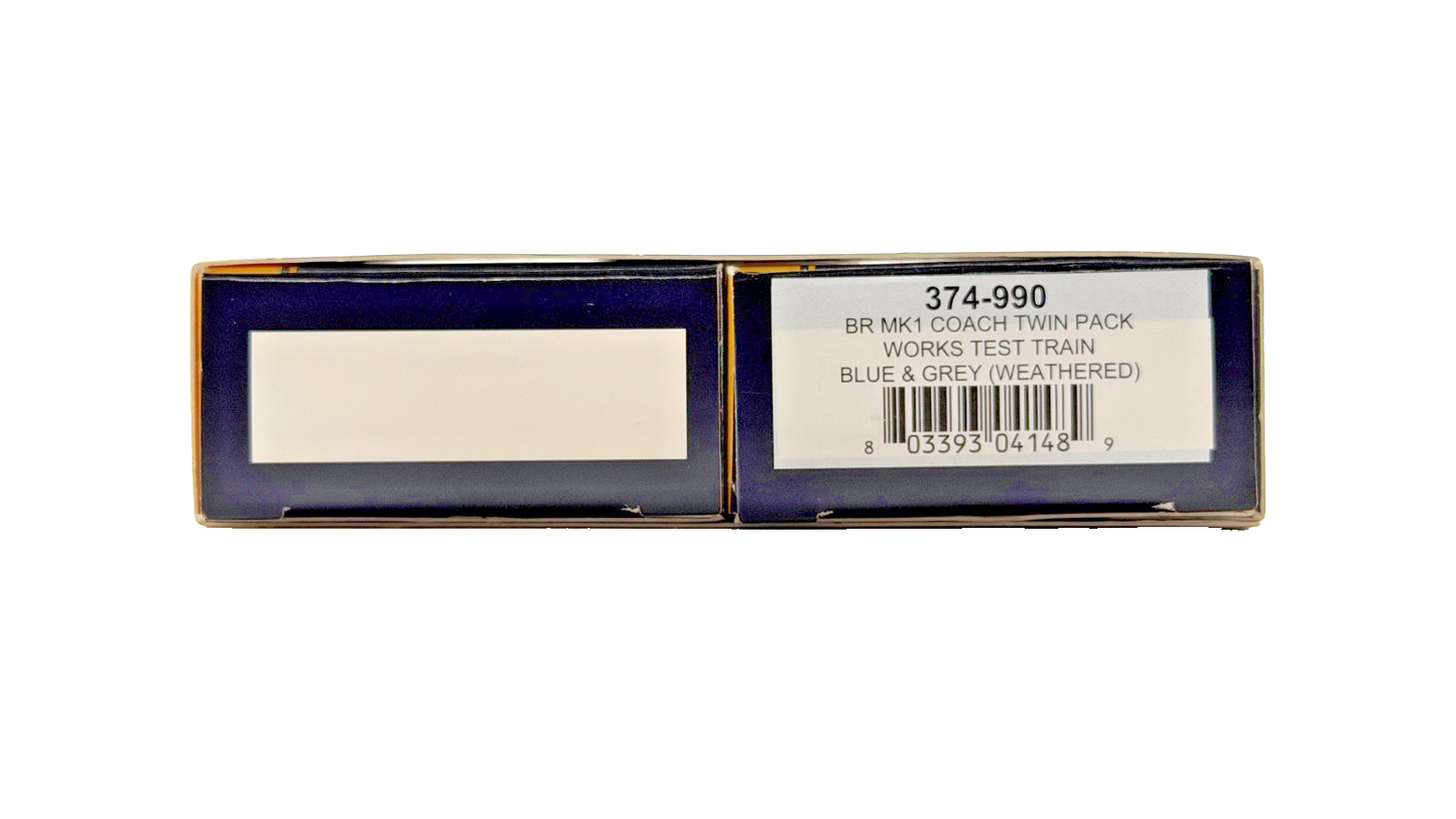 GRAHAM FARISH N GAUGE - 374-990 - MK1 COACH PACK WORKS TEST TRAIN BLUE GREY (W)