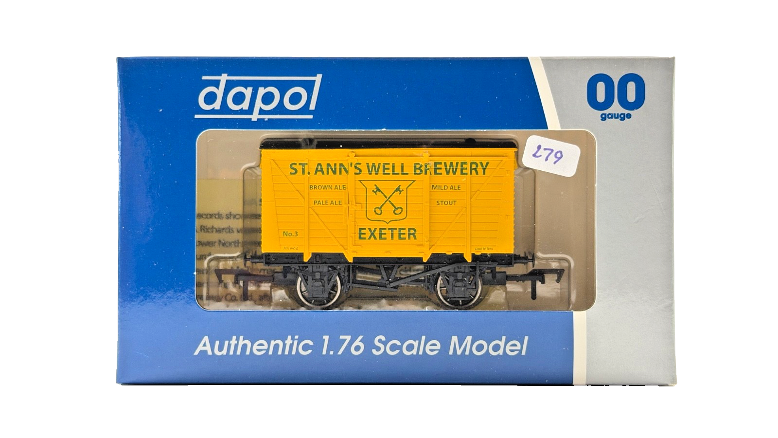 DAPOL 00 GAUGE - ST ANN'S WELL BREWERY EXETER ALE & STOUT NO.3 (LIMITED EDITION)