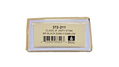 GRAHAM FARISH N GAUGE - 372-211 - CLASS 3F JINTY 47394 BR BLACK EARLY EMBLEM