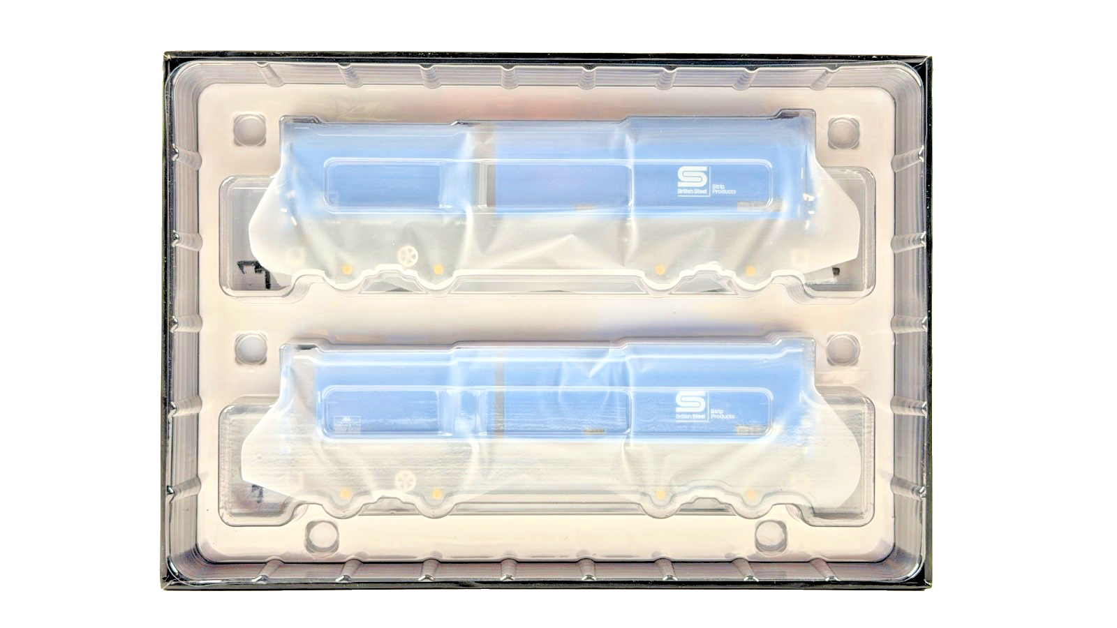 ACCURASCALE OO GAUGE - ACC2121-BSC-2 - JSA STEEL COIL WAGON BRITISH STEEL TWIN