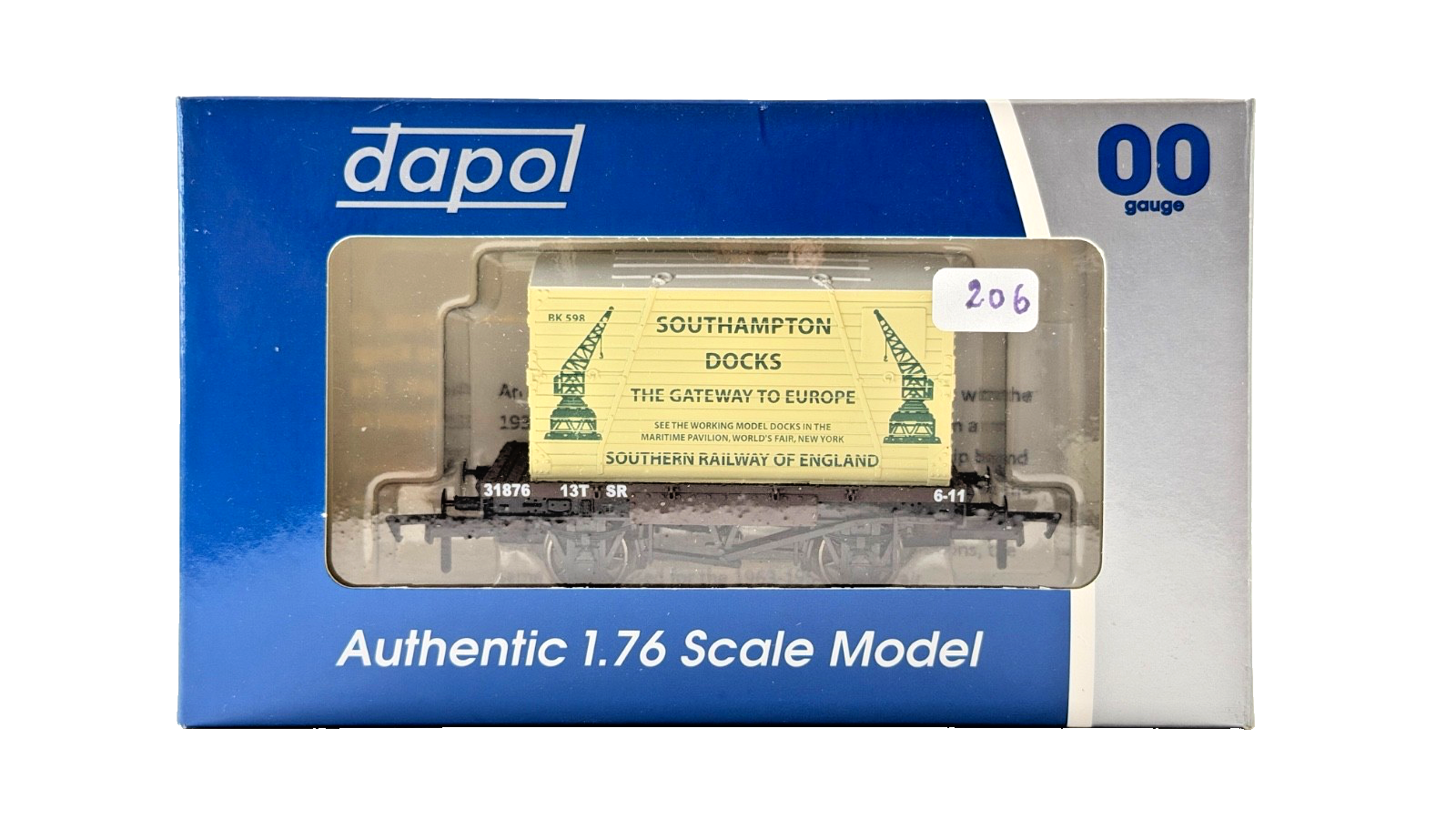 DAPOL 00 GAUGE - SOUTHAMPTON DOCKS SOUTHERN RAILWAY CONFLAT (LIMITED EDITION)
