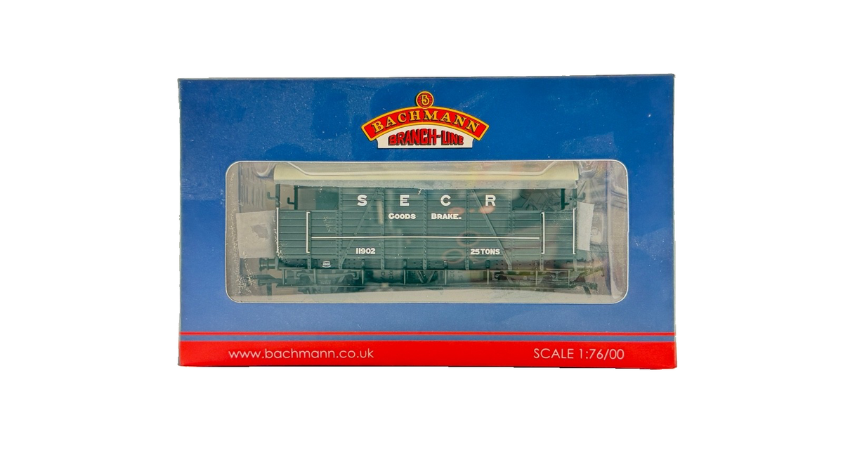 BACHMANN OO GAUGE - 38-915 - SE&CR DANCEHALL BRAKE VAN SE&CR GREY BOXED