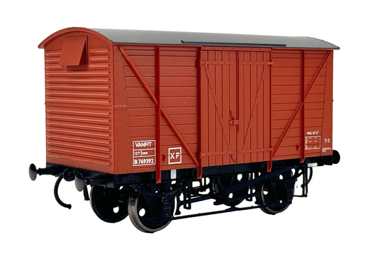 DAPOL O GAUGE - 7F-056-016 - BR PLANKED VAN BAUXITE B769392 - BOXED