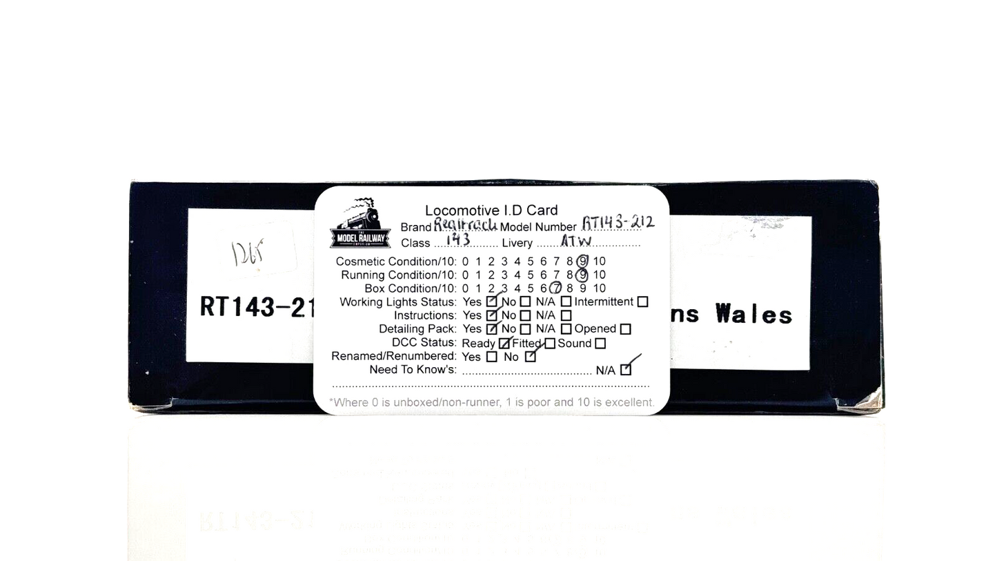 REALTRACK MODELS 00 GAUGE - RT143-212 - CLASS 143 DMU 2 CAR ARRIVA TRAINS WALES