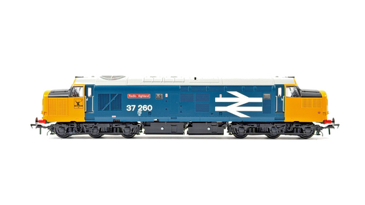 BACHMANN 00 GAUGE - 35-309 - CLASS 37/0 37260 RADIO HIGHLAND BR BLUE LARGE LOGO