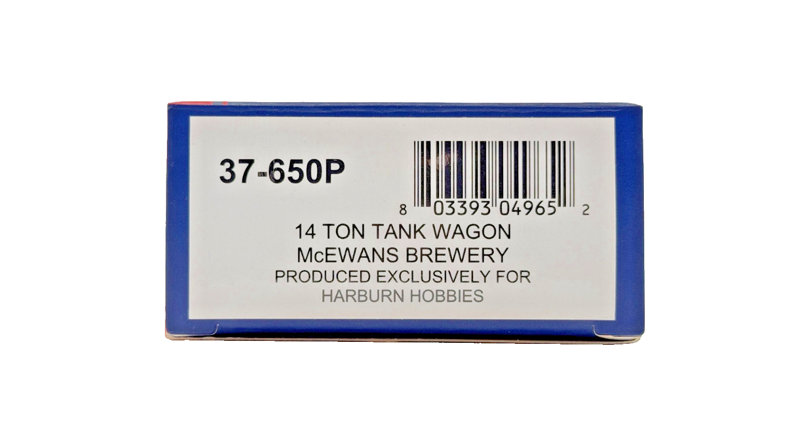 BACHMANN OO GAUGE - 37-650P - 14 TON TANK WAGON MCEWANS BREWERY (HARBURN EXCL)