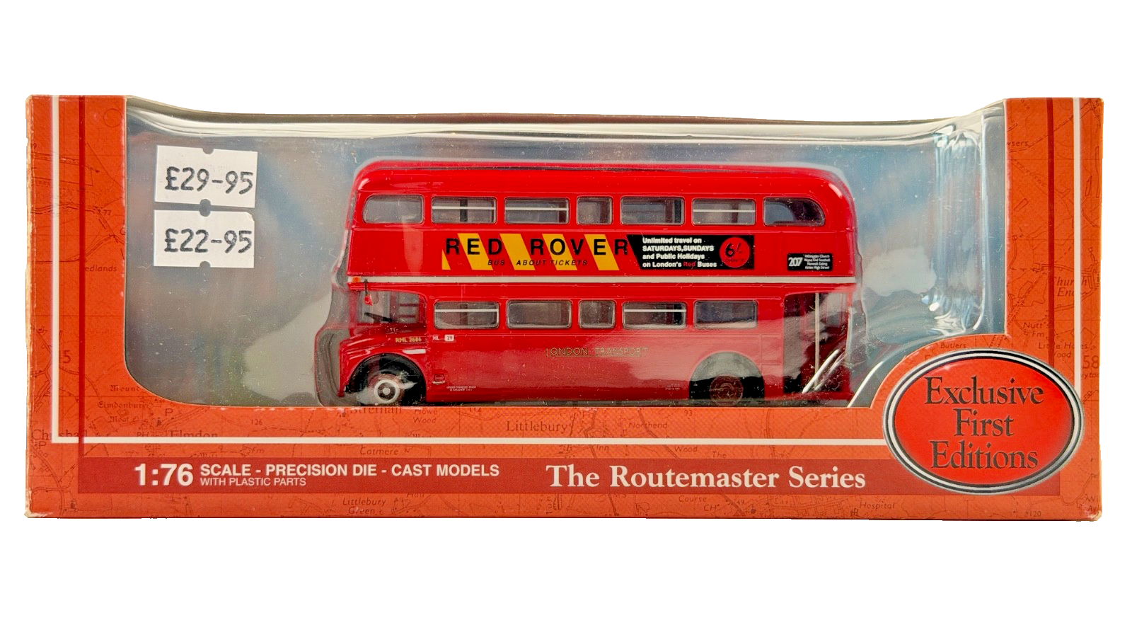 EFE 1/76 SCALE - 31901 - RML ROUTEMASTER LONDON TRANSPORT RED ROVER - BOXED