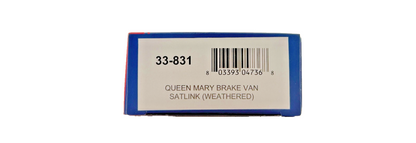 BACHMANN OO GAUGE - 33-831 - QUEEN MARY BRAKE VAN SATLINK (WEATHERED) BOXED