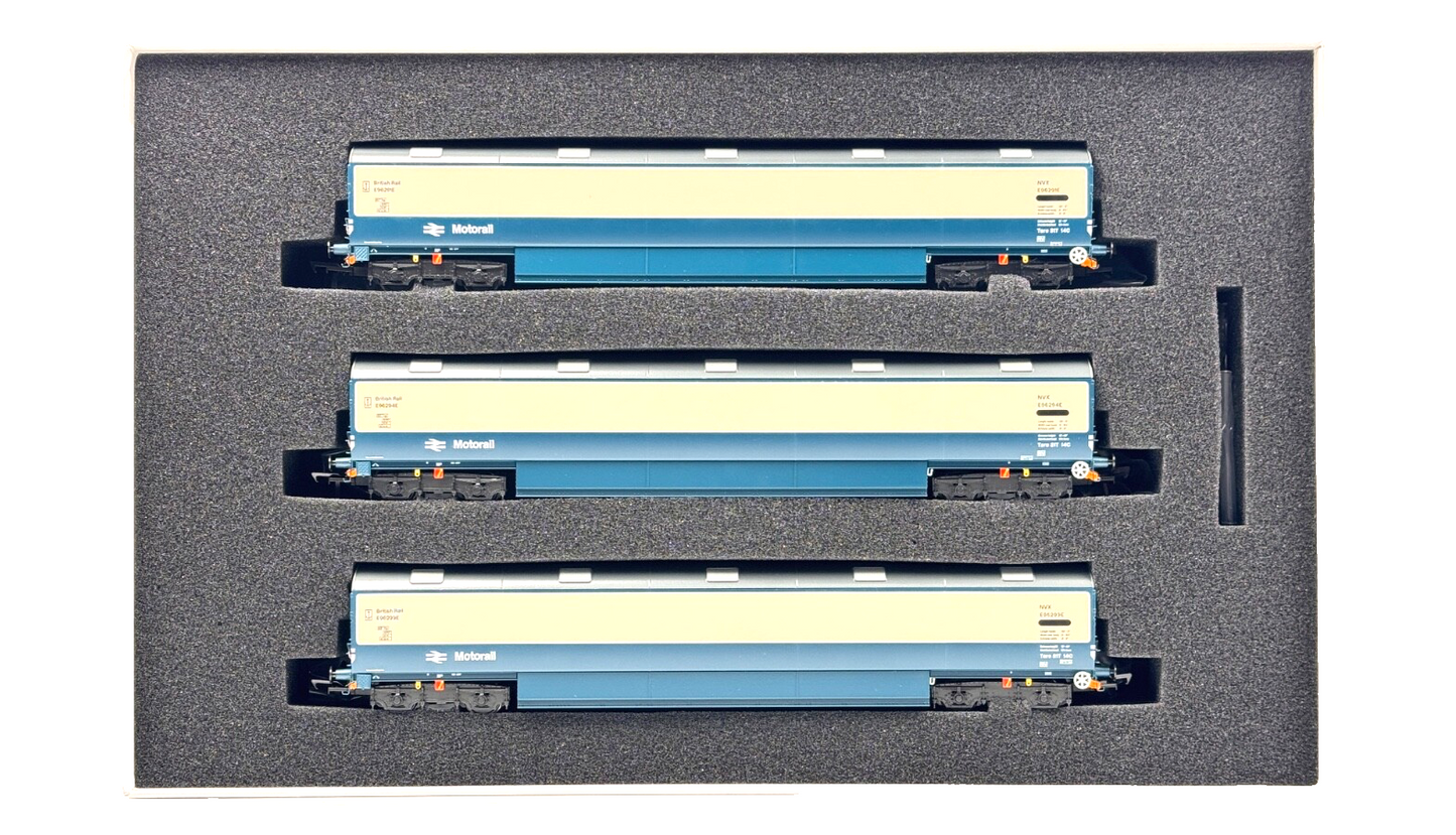 HELJAN 00 GAUGE - 9624 - BR BLUE/GREY MOTORAIL TRIPLE PACK 2 - NEW BOXED