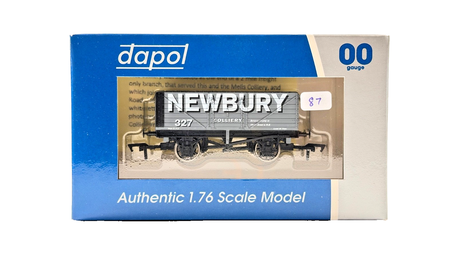 DAPOL 00 GAUGE - NEWBURY COLLIERY GWR PLANK WAGON NO.327 (LIMITED EDITION)