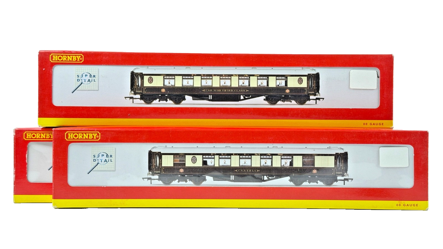 HORNBY OO GAUGE - R4143/R4144/R4145 - RAKE OF 3 ASSORTED PULLMAN COACHES BOXED