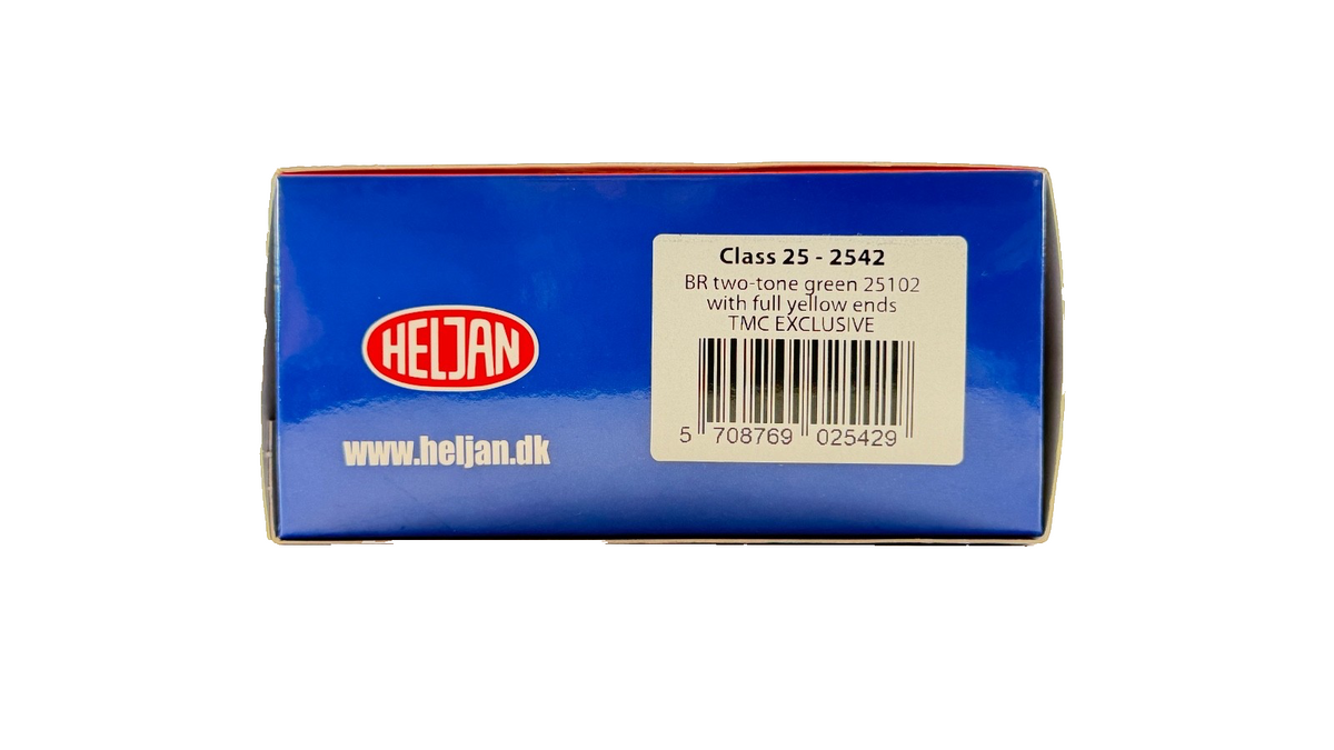 HELJAN OO GAUGE - 2542 - CLASS 25 DIESEL 25102 BR TWO TONE GREEN FYE TMC EXCL.