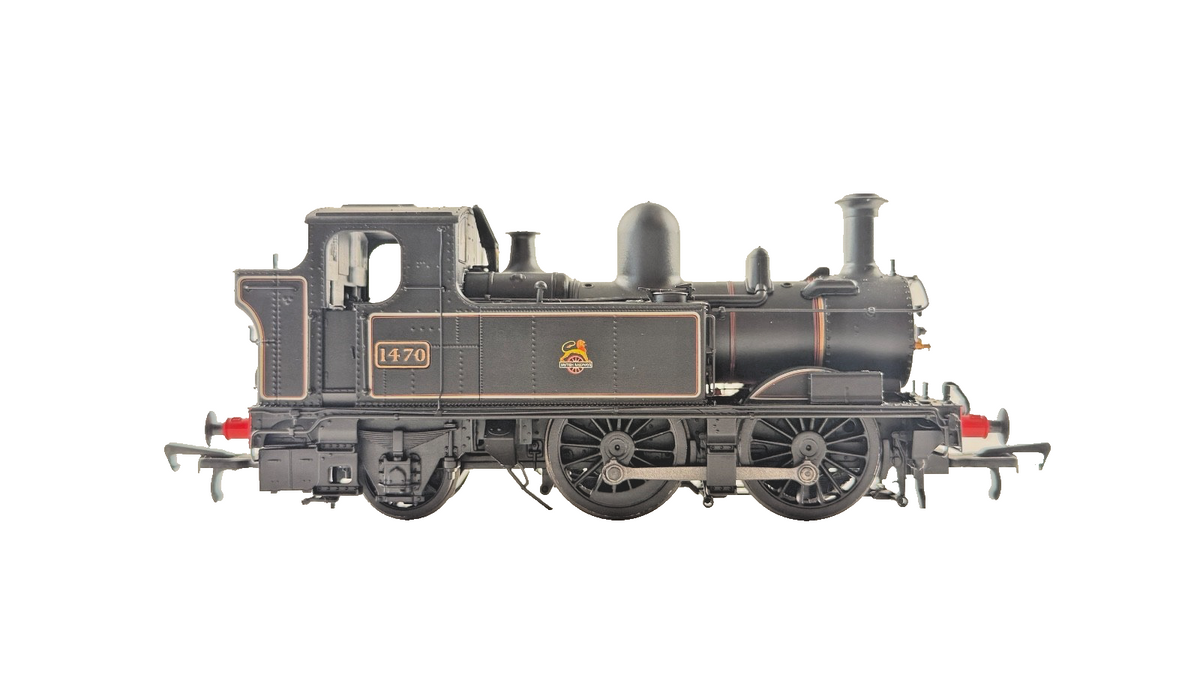 HATTONS OO GAUGE - H1409 - CLASS 14XX 0-4-2 1470 BR LINED BLACK EARLY EMBLEM
