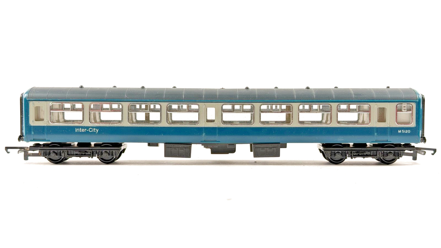 HORNBY OO GAUGE RAKE OF 2 BR BLUE GREY MK2 INTERCITY PASSENGER COACHES UNBOXED
