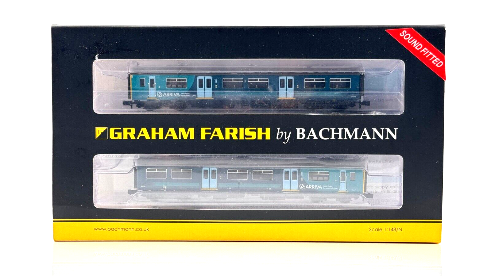 GRAHAM FARISH N GAUGE - 371-334SF - CLASS 150 DMU ARRIVA TRAINS WALES DCC SOUND