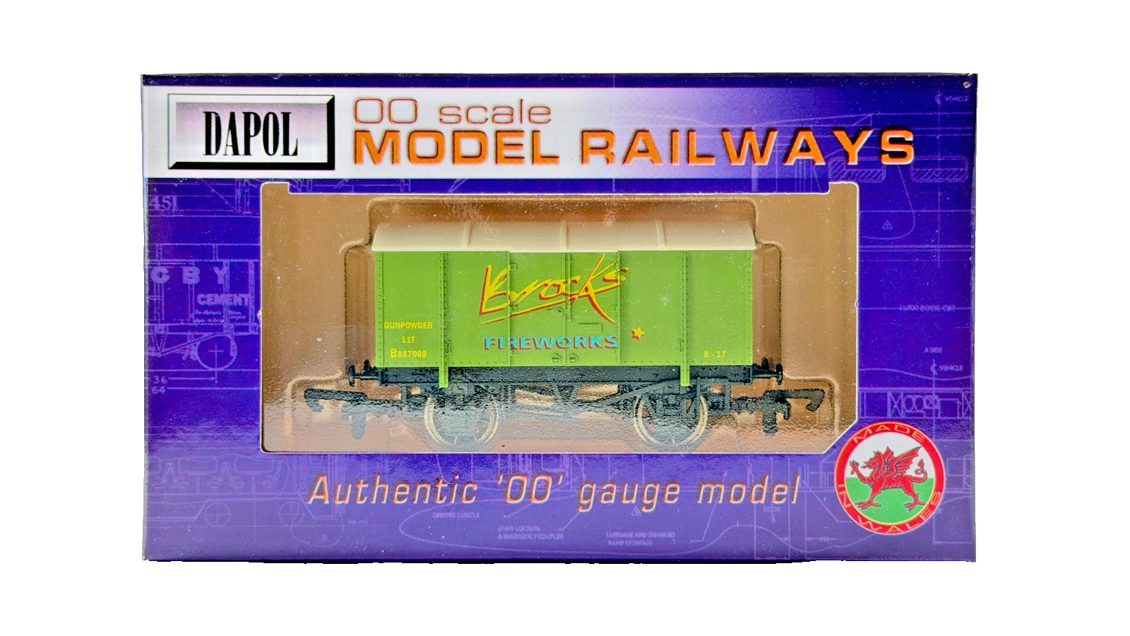 DAPOL 00 GAUGE - BROCKS FIREWORKS GUNPOWDER VAN GREEN (LIMITED EDITION)