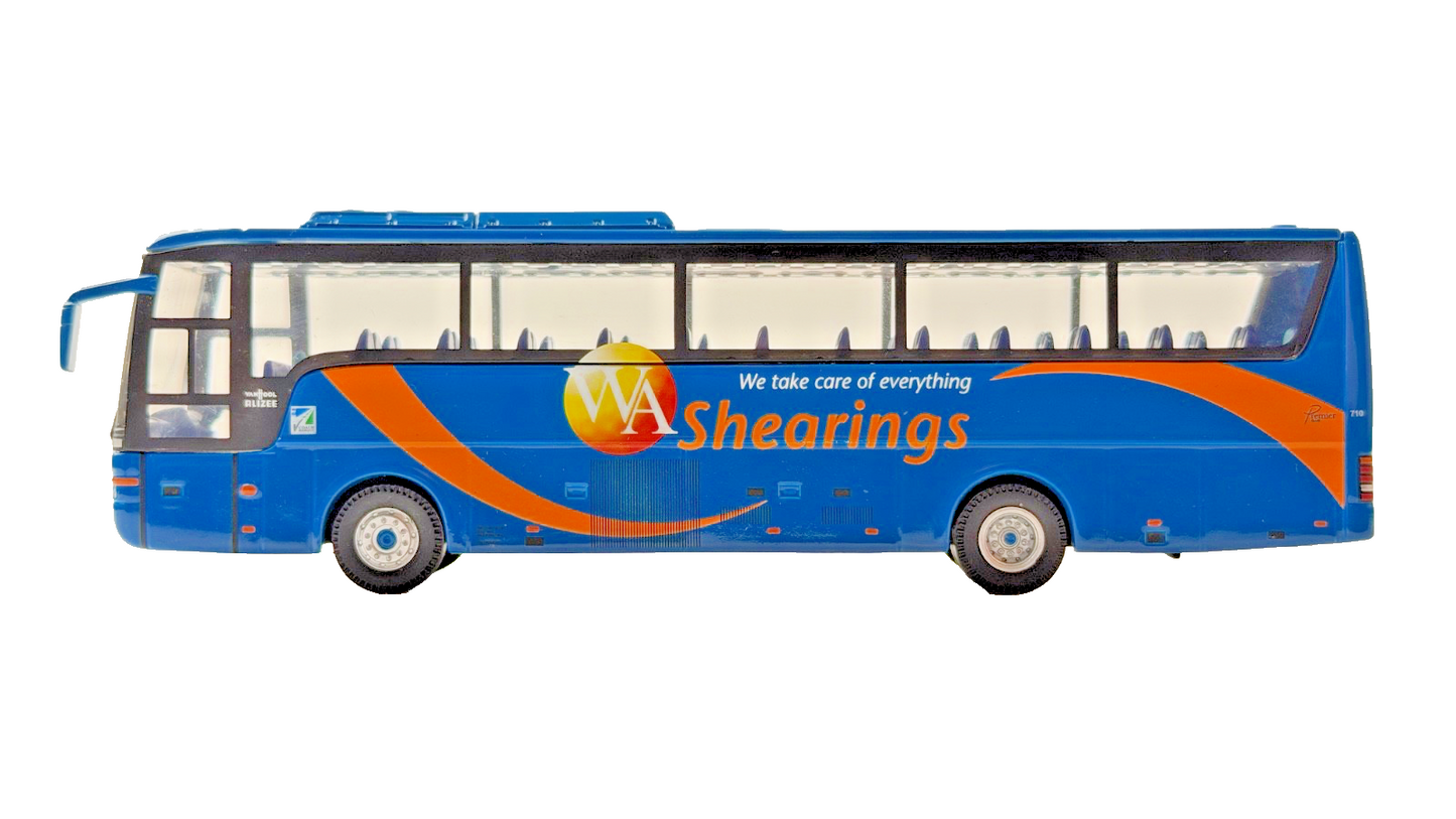 CORGI 1/76 SCALE - VAN HOOL ALIZEE WALLACE ARNOLD SHEARINGS COACH UNBOXED