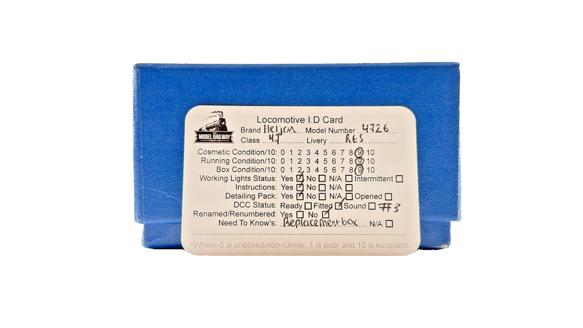 HELJAN OO GAUGE - 4726 - CLASS 47 DIESEL 47575 RES PARCELS CITY OF HEREFORD (W)